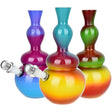 Vase Ombre Soft Glass Water Pipes in various colors with front view on white background