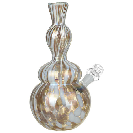 Rainbow Sensation Soft Glass Water Pipe - 9" with 14mm Female Joint - Front View