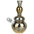 Midas Touch Soft Glass Water Pipe, 9" height, 14mm female joint, front view on white background