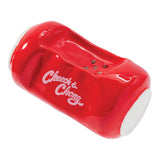 Cheech & Chong Wacky Bowlz Red Soda Can Ceramic Pipe - 4.5" Angled View