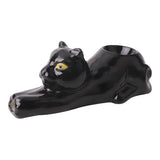 Wacky Bowlz Black Cat Ceramic Pipe - 4"