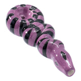 Wacky Bowlz Purple Snake Ceramic Pipe - 4.5" Top View, Unique Serpentine Design