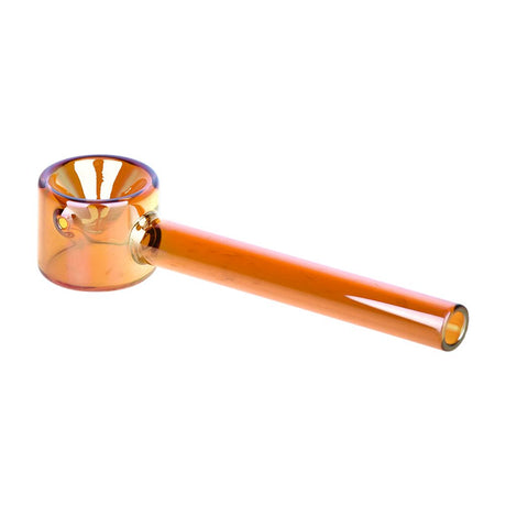 Graceful Lucidity Glass Hand Pipe in Assorted Colors - 3.75" Side View on White Background