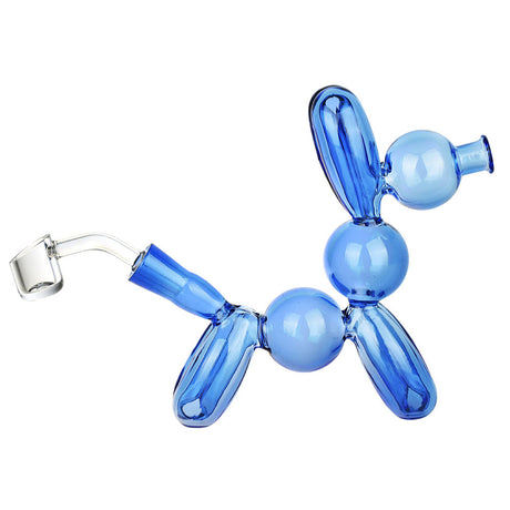 Blue Balloon Puppy Dab Rig - 6" 14mm Female Joint with Quartz Bucket - Side View