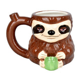 Stoned Sloth Ceramic Pipe Mug - 4.25" / 14oz