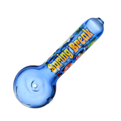 Spring Break 2024 Glass Spoon Pipe, 5", Assorted Colors, Borosilicate, Top View