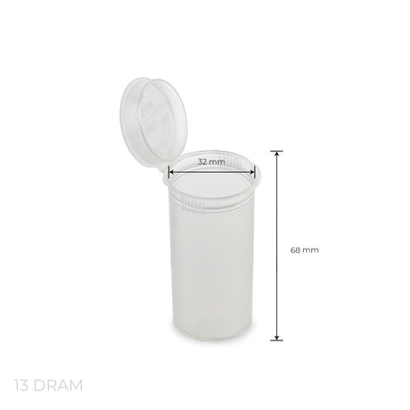 Loud Lock Pop Top Plastic Airtight Smell Proof Portable Packaging Containers 13 Dram - 315ct