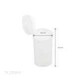 Loud Lock Pop Top Plastic Smell Proof Airtight Portable Packaging Storage Containers 19 Dram - 225ct