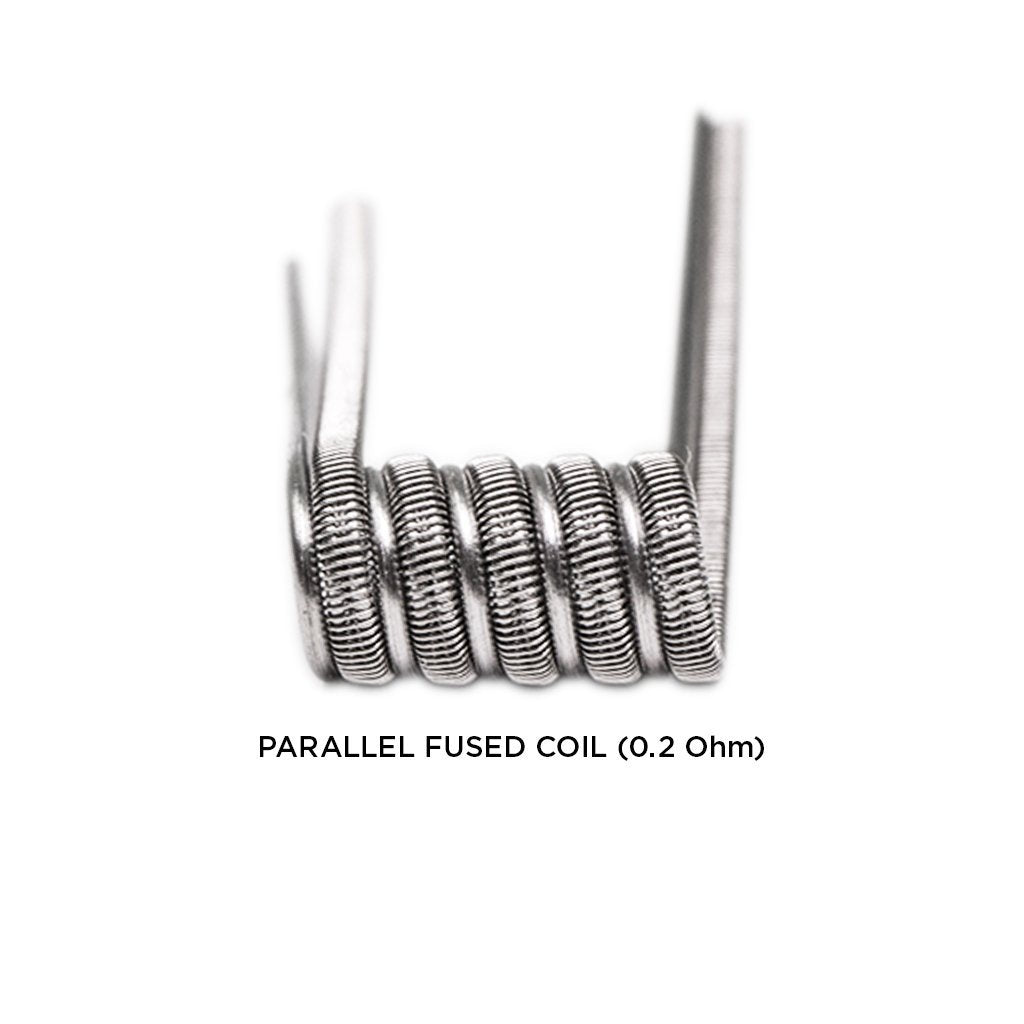 Medusa Customs Parallel Fused Clapton Pre-Built Coil, 0.2 Ohm, Close-up View