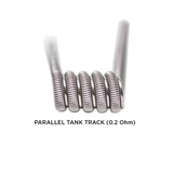 Medusa Customs Parallel Tank Track Pre-Built Coils, 0.2 Ohm, 5 Pack - Close-Up View