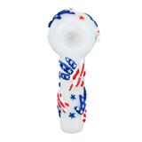 Patriot Leaf Glow In The Dark Glass Spoon Pipe | 5"