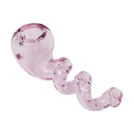 Spiral body borosilicate glass hand pipe from Human Grade