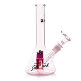 Gear Premium 9 Sidekick Mini Beaker in Pink, borosilicate glass water pipe with lighter holster