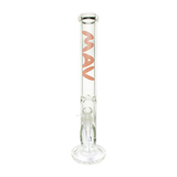 MAV Glass 18" Classic Straight Bong in Borosilicate, Front View on Seamless White