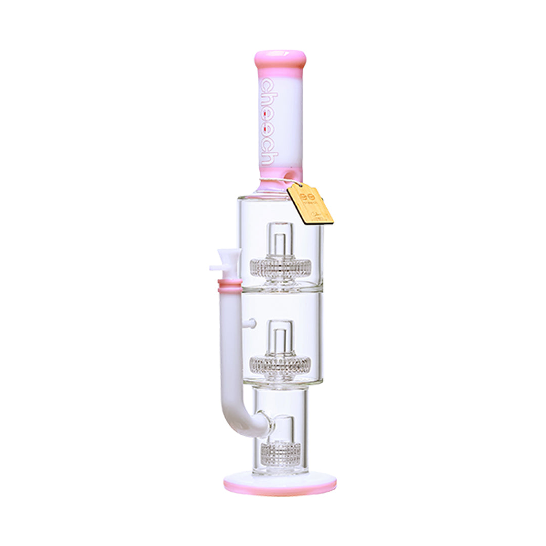 Cheech Glass 19.5" The Big Behemoth Water Pipe in Pink with Borosilicate Glass and 14mm Female Joint