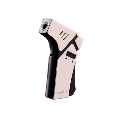 Maven Torch Pro in Beige with Ergonomic Hand Grip and Windproof Jet Flame, Side View