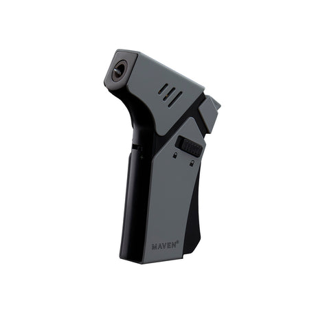 Maven Torch Pro in Gray with Ergonomic Grip and Windproof Jet Flame, Side View