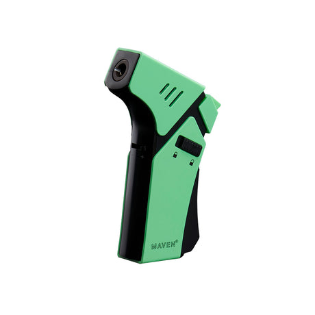 Maven Torch Pro in Green with Ergonomic Hand Grip and Windproof Jet Flame, Side View