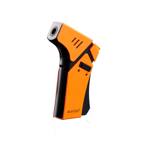 Maven Torch Pro in Orange with Ergonomic Grip and Windproof Jet Flame, Isolated on White Background