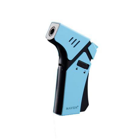 Maven Torch Pro in Blue with Ergonomic Grip and Windproof Jet Flame, Side View