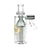 Pulsar 7-Arm Ash Catcher in Clear Borosilicate Glass with Black Accents, 45 Degree Joint