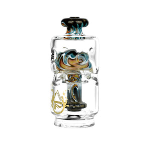 Pulsar Fab Ball Showerhead Attachment in Black for Puffco Peak/Pro, 4.25" with Borosilicate Glass