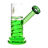 Pulsar Glycerin Hand Pipe for Puffco Proxy, 5.5" with green borosilicate glass, side view on white background