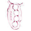 Pulsar Glass Knuckle Bubbler in Pink, 5.5" Borosilicate Glass, Novelty Design - Front View