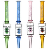 Pulsar Skateboard Glass Dab Straw | 6.5" | Assorted Colors | 4ct Set