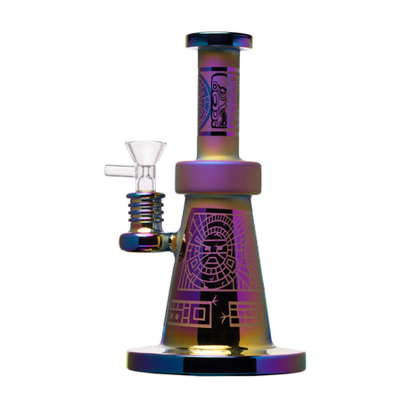 Human Grade Aztec (Sandblasted) Glass Water Pipe