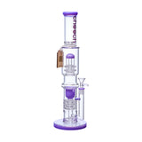 Cheech Glass 16" Shower Head Recycler Water Pipe in Purple with 14mm Female Joint