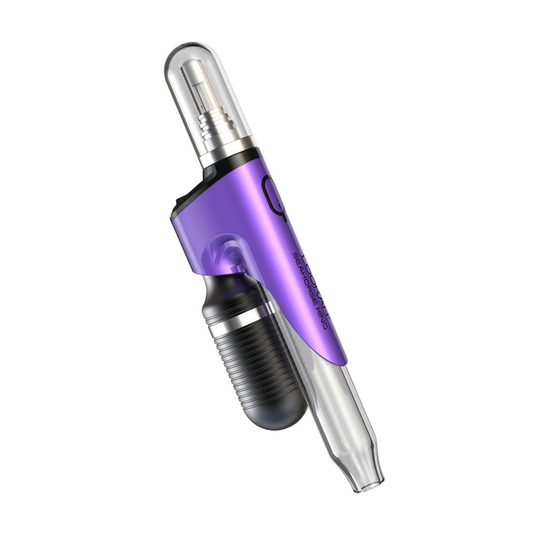 Lookah Seahorse King Vaporizer in Purple - Easy-to-Use Portable Dab Pen with Glass Mouthpiece