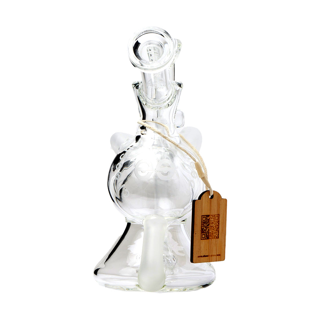 Cheech Glass 7.5" Recycler Water Pipe with 14mm Female Joint and Borosilicate Glass, Front View