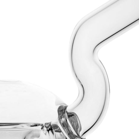Close-up side view of MJ Arsenal The Plasma Core Rig with borosilicate glass