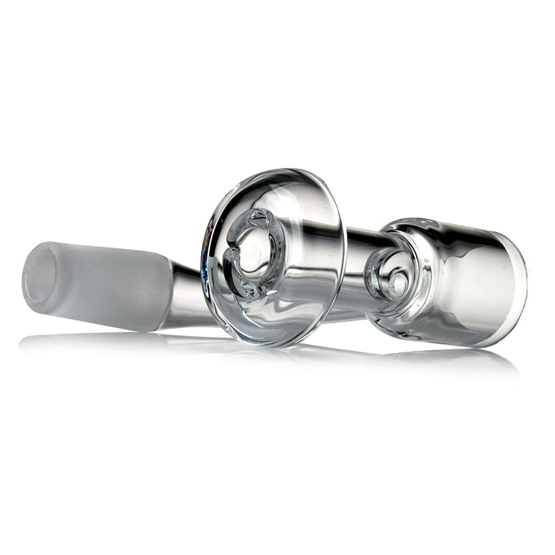 14MM Male Terp Slurper Quartz Banger Nail by Glass City Pipes, Clear, Side View