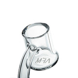 AFM Bell Bottom Quartz Banger 3mm Thick 25mm Wide - Clear, Angled View