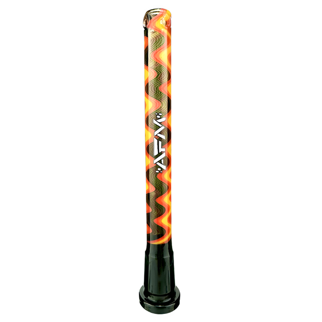 5" AFM Reversal Stems v3 with 14mm joint, colored glass design, front view on white background