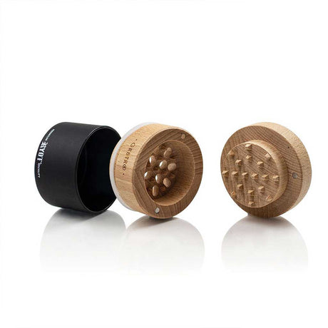 RYOT Wood Top GR8TR Grinder w/ Glass Jar Body - 2.5"