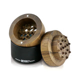 RYOT Wood Top GR8TR Grinder w/ Glass Jar Body - 2.5"