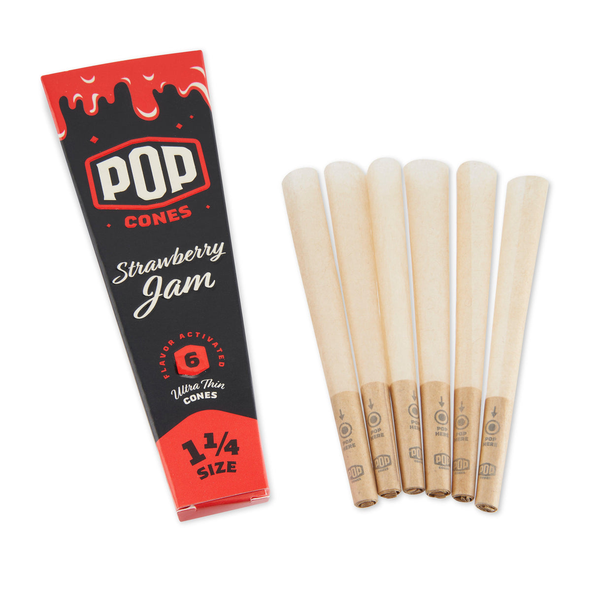Pop Cones 1 ¼ Size 6pk Pre-Rolled Cones with Flavor Tip - Mixed Bundle 4PK