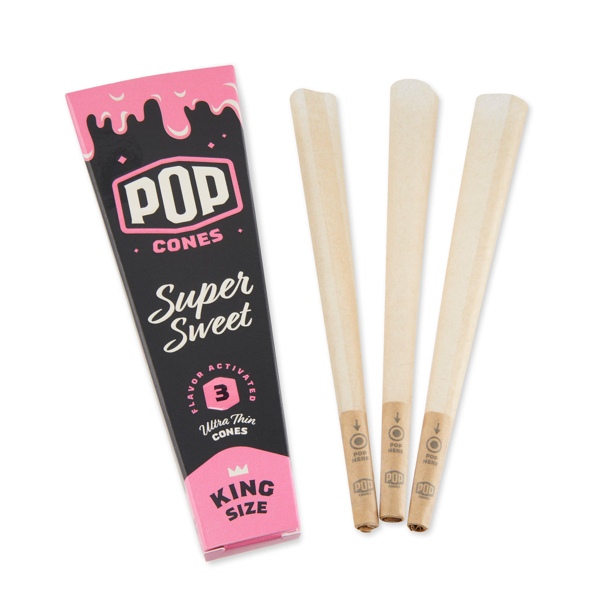 Pop Cones King Size 3pk Pre-Rolled Cones with Flavor Tip - Flavor Bundle