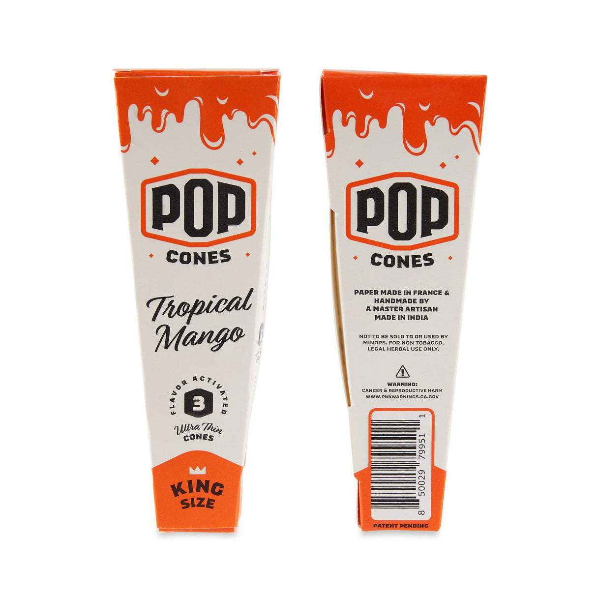 Pop Cones King Size Ultra Thin 3pk Cones - 24ct Display
