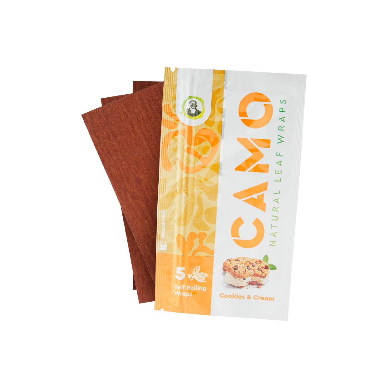 Camo Natural Leaf Wraps 5pk – 25ct