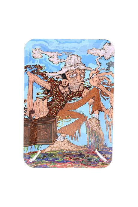 Small Art Metal Rolling Tray – 7″ × 5″ – Select Design