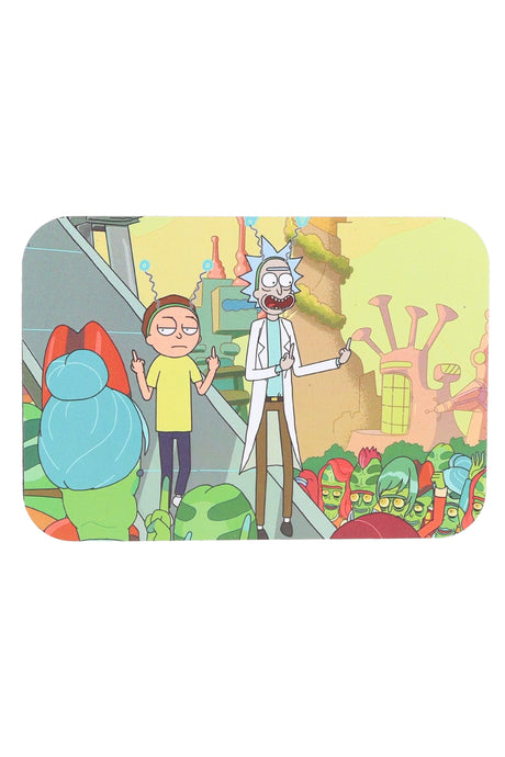 Small Art Metal Rolling Tray with Magnetic Lid – 7″ × 5″ – Select Design