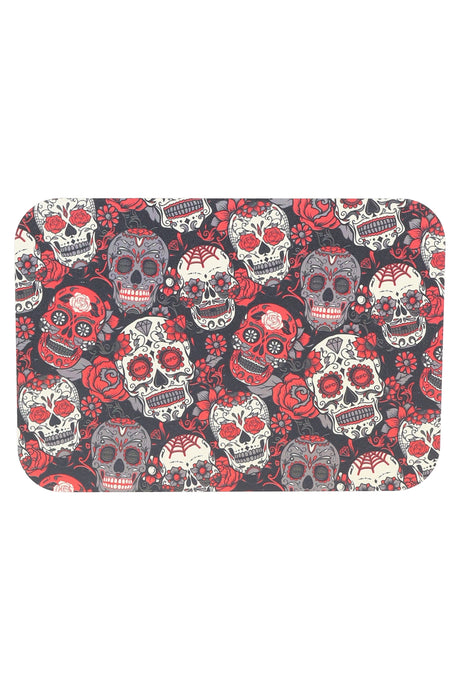 Small Art Metal Rolling Tray with Magnetic Lid – 7″ × 5″ – Select Design