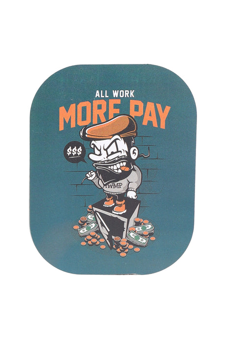 Small Art Metal Rolling Tray with Magnetic Lid – 7″ × 5½″ – Select Design