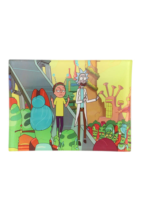 Small Art Glass Rolling Tray – 6½″ × 4¾″ – Selectable Designs