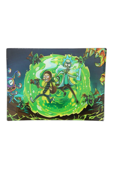 Small Art Glass Rolling Tray – 6½″ × 4¾″ – Selectable Designs