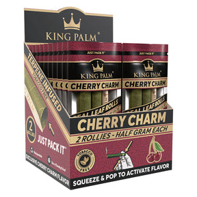 King Palm Rollie 2-Pack Cherry Charm Flavor Display Box Front View